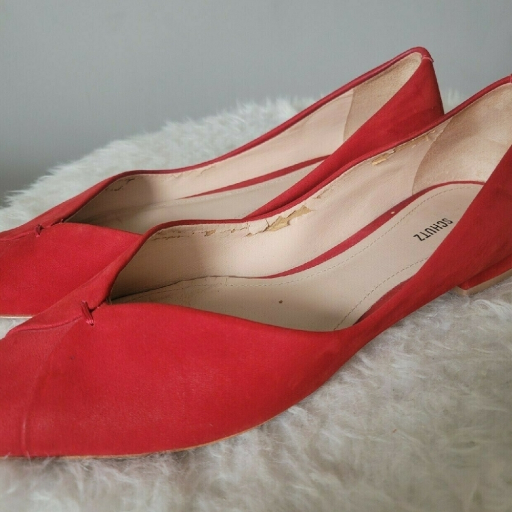 Suede Pointed Toe Flats - Picture 8 of 8